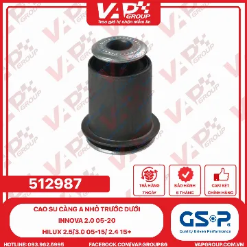 GSP Cao Su Càng A Nhỏ Trước Dưới Innova 2.0 05-20, Hilux 2.5/3.0 05-15/ 2.4 15+