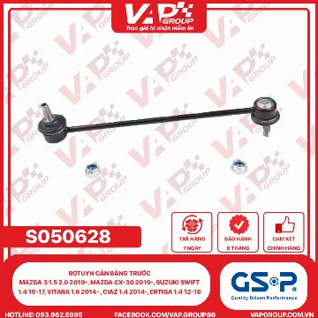 GSP Rotuyn Cân Bằng Trước Mazda 3 1.5 2.0 2019-, Mazda Cx-30 2019-, Suzuki Swift 1.4 10-17, Vitara 1.6 2014- , Ciaz 1.4 2014-, Ertiga 1.4 12-18