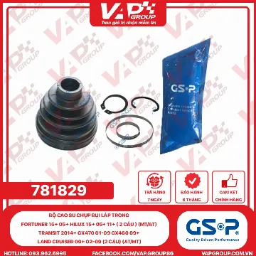 GSP BỘ CAO SU chụp bụi LÁP trong Fortuner 15+ 05+ Hilux 15+ 05+ 11+ ( 2 cầu ) (MT/AT) Transit 2014+ GX470 01-09 GX460 09+ Land Cruiser 09+ 02-09 (2 cầu) (AT/MT)