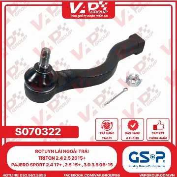 GSP Rotuyn Lái Ngoài Trái Triton 2.4 2.5 2015+ , Pajero Sport 2.4 17+ , 2.5 15+ , 3.0 3.5 08-15