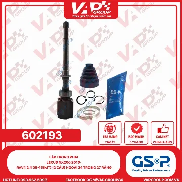 GSP LÁP trong phải LEXUS NX200 2015-RAV4 2.4 05-15(MT) (2 cầu) Ngoài 24 trong 27 răng