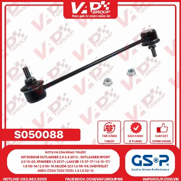 GSP Rotuyn Cân Bằng Trước Mitsubishi Outlander 2.0 2.4 2013-, Outlander Sport 2.0 10-20, Xpander 1.5 2017-, Lancer 1.5 07-17 / 1.6 10-17 / 1.8 06-14 / 2.0 06-14, Mazda 323 1.6 98-04, Chevrolet Aveo (T200 T250 T255) 1.4 1.5 02-13