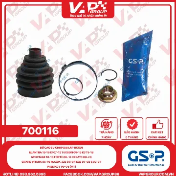 GSP BỘ CAO SU chụp bụi LÁP ngoài Elantra 13-15 I3 07-12 Tucson 09-13 K3 13-18 Sportage 10-16 Forte 08-13 Cerato 08-20 Grand Vitara 05-16 Mazda 323 98-04 626 97-02 6 02-07 Premacy 99-05 (MT)