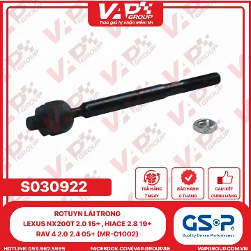 GSP Rotuyn Lái Trong Lexus Nx200T 2.0 15+ , Hiace 2.8 19+ , Rav 4 2.0 2.4 05+ (MR-C1002)
