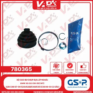 GSP BỘ CAO SU chụp bụi LÁP ngoài BMW X5 E53 00-06( MT) 328i E46 97-00 520i/525i/530i/535i E39 99-03 (2 cầu)