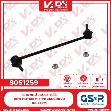 Rotuyn Cân Bằng Trước Bmw 116I 118D, 118I F20-31306792211 (ML-E4021)