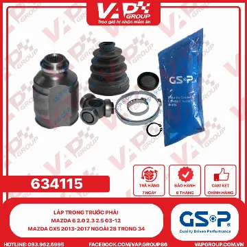 GSP Láp Trong TRƯỚC PHẢI Mazda 6 2.0 2.3 2.5 03-12 MAZDA CX5 2013-2017 Ngoài 28 Trong 34