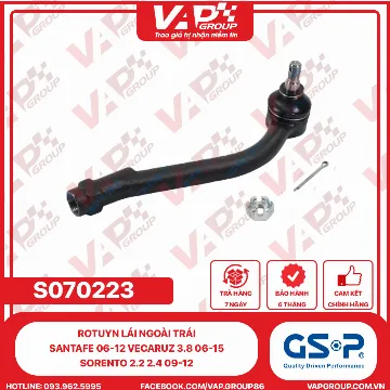 GSP Rotuyn lái ngoài trái Santafe 06-12 Vecaruz 3.8 06-15 Sorento 2.2 2.4 09-12