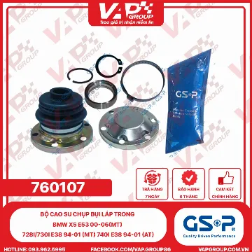 GSP BỘ CAO SU chụp bụi LÁP trong BMW X5 E53 00-06(MT) 728i/730i E38 94-01 (MT) 740i E38 94-01 (AT)