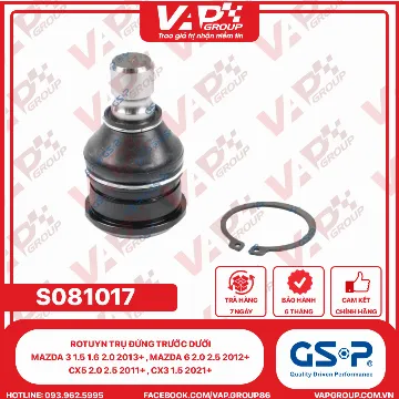 GSP Rotuyn Trụ Đứng Trước Dưới Mazda 3 1.5 1.6 2.0 2013+ , Mazda 6 2.0 2.5 2012+ , Cx5 2.0 2.5 2011+ , Cx3 1.5 2021+