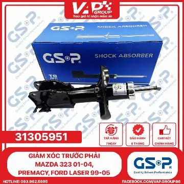 GSP Giảm xóc trước phải Mazda 323 01-04, Premacy, Ford Laser 99-05