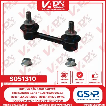 Rotuyn Cân Bằng Sau Trái Highlander 3.5 13-19, Alphard 2.5 3.5 2015-, Lexus Rx200T 2015-, Rx270 10-15, Rx300 2.0 2017-, Rx350 08-19, Rx450H 2009- (ML-9043L)