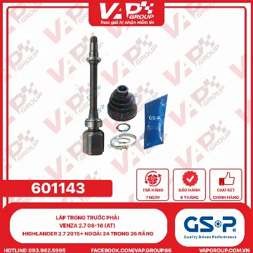 GSP LÁP trong trước phải Venza 2.7 08-16 (AT) Highlander 2.7 2015+ Ngoài 24 trong 26 răng