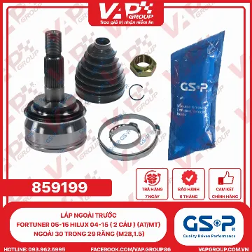 GSP LÁP ngoài trước Fortuner 05-15 Hilux 04-15 ( 2 cầu ) (AT/MT) Ngoài 30 trong 29 răng (M28,1.5)