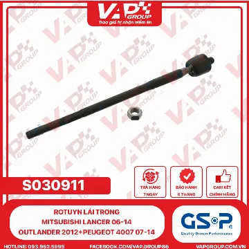 GSP Rotuyn Lái Trong Mitsubishi Lancer 06-14, Outlander 2012+, Peugeot 4007 07-14