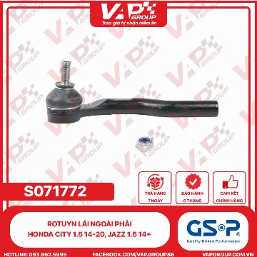 GSP Rotuyn Lái Ngoài Phải Honda City 1.5 14-20, Jazz 1.5 14+