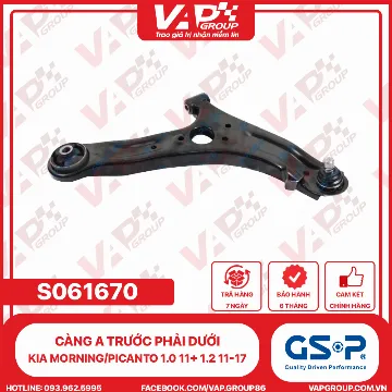 GSP Càng A Trước Phải Dưới Kia Morning/Picanto 1.0 11+ 1.2 11-17