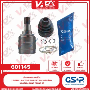 GSP LÁP TRONG TRƯỚC L COROLLA ALTIS 2.0 06-19 1.8 01-08 RĂNG NGOÀI 24 RĂNG TRONG 33
