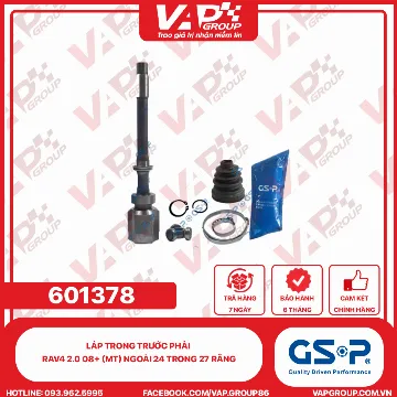 GSP LÁP trong trước phải RAV4 2.0 08+ (MT) Ngoài 24 trong 27 răng