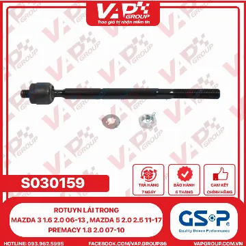 GSP Rotuyn Lái Trong Mazda 3 1.6 2.0 06-13 , Mazda 5 2.0 2.5 11-17 , Premacy 1.8 2.0 07-10