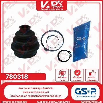 GSP BỘ CAO SU chụp bụi LÁP ngoài BMW X5 E53 00-06 (AT) 328i E46 97-00 520i/525i/530i/535i E39 99-03