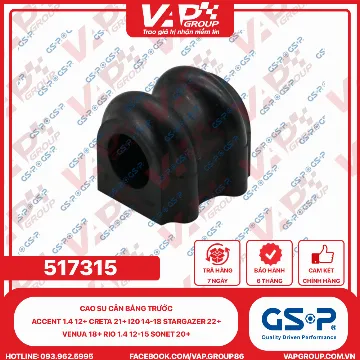 GSP Cao Su Cân Bằng Trước Accent 1.4 12+ Creta 21+ I20 14-18 Stargazer 22+ Venua 18+ Rio 1.4 12-15 Sonet 20+