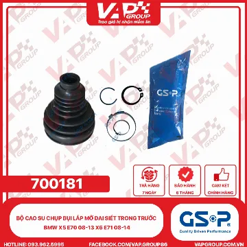 GSP BỘ CAO SU chụp bụi LÁP MỠ ĐAI SIẾT trong trước BMW X5 E70 08-13 X6 E71 08-14