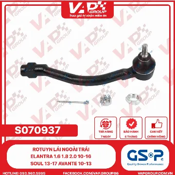 GSP Rotuyn lái ngoài trái Elantra 1.6 1.8 2.0 10-16 Soul 13-17 Avante 10-13