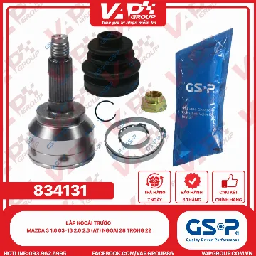 GSP Láp Ngoài Trước Mazda 3 1.6 03-13 2.0 2.3 (AT) Ngoài 28 Trong 22