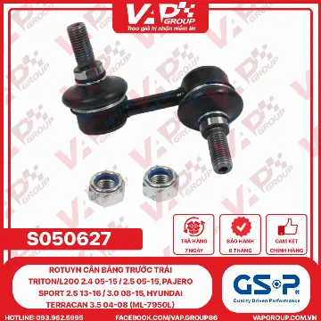 GSP Rotuyn Cân Bằng Trước Trái Triton/L200 2.4 05-15 / 2.5 05-15, Pajero Sport 2.5 13-16 / 3.0 08-15, Hyundai Terracan 3.5 04-08 (ML-7950L)