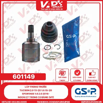 GSP Láp Trong Trước Tucson 2.0 15-20 1.6 15-20 SPORTAGE 1.6 2.0 2016- Ngoài 27 Trong 33 Răng (Mt)