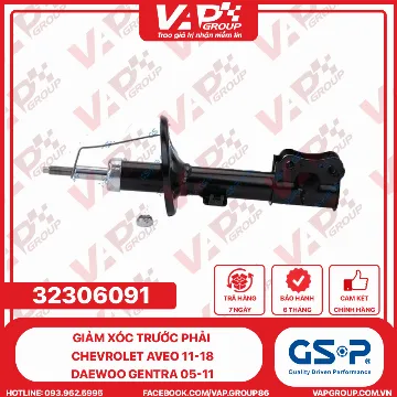 GSP Giảm Xóc Trước Phải Chevrolet Aveo 11-18, Daewoo Gentra 05-11