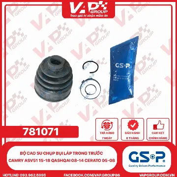 GSP BỘ CAO SU chụp bụi LÁP trong trước Camry ASV51 15-18 Qashqai 08-14 Cerato 05-08