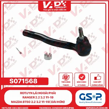 GSP Rotuyn Lái Ngoài Phải Ranger 2.2 3.2 11-19 mazda Bt50 2.2 3.2 11-19( Dài hơn)