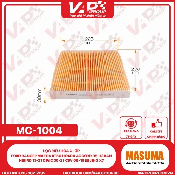 Lọc Điều Hòa 4 Lớp FORD Ranger Mazda Bt50 HONDA Accord 05-13 Bản Hibird 13-21 Civic 05-21 Crv 06-19 Bejing X7