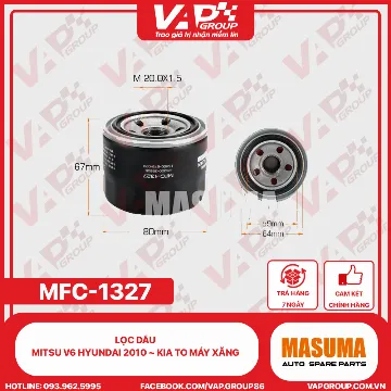 Lọc Dầu Mitsu V6 Hyundai 2010 ~ Kia To Máy Xăng