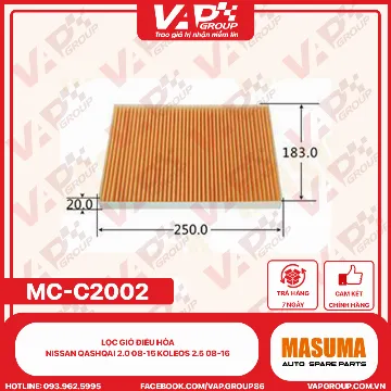 Lọc Gió Điều Hòa Nissan Qashqai 2.0 08-15 Koleos 2.5 08-16