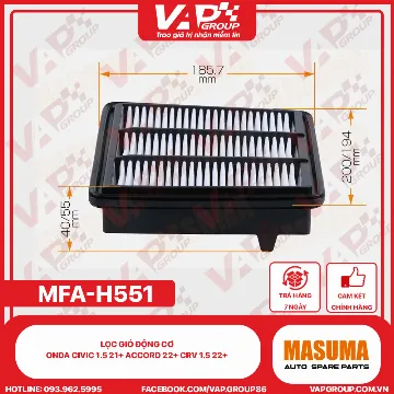 Lọc gió động cơ Honda Civic 1.5 21+ Accord 22+ CRV 1.5 22+