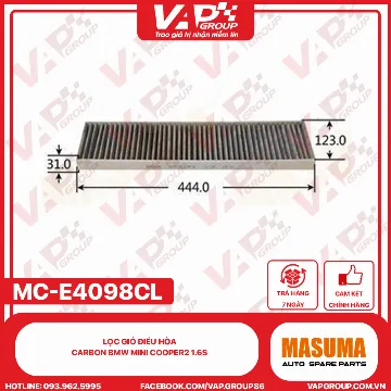 Lọc Gió Điều Hòa CARBON Bmw Mini Cooper2 1.6S