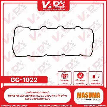 Gioăng Nắp Dàn Cò Hiace Hilux Fortuner 1Kd 3.0 2Kd 2.5 ( máy dầu) Land Cruiser Prado