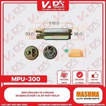 Bơm Xăng RẮC TO THÂN DÀI ĐA DẠNG XE DƯỚI 1.4L ÁP THẤP 100L/H