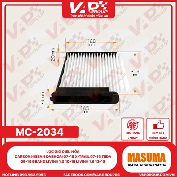 Lọc Gió Điều Hòa CARBON Nissan Qashqai 07-15 X-Trail 07-15 Tiida 05-15 Grand Livina 1.8 10-16 Livina 1.6 13-18