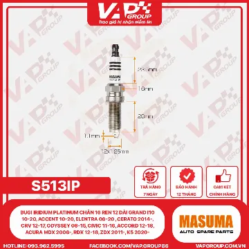 Bugi Iridium Platinum Chân 16 Ren 12 Dài Grand I10 10-20, Accent 10-20, Elentra 06-20 , Cerato 2014-, Crv 12-17, Odyssey 08-15, Civic 11-16, Accord 12-18, Acura Mdx 2006-, Rdx 12-18, Zdx 2011-, K5 2020-