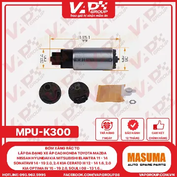 Bơm Xăng Rắc To Lắp đa dạng xe Áp Cao honda toyota mazda nissan hyundai kia mitsubishi Elantra 11 - 14 Sonatavii 14 - 19 2.0, 2.4 Kia Cerato Iii 12 - 14 1.6, 2.0 Kia Optima Iv 15 - 19 2.0, Soul I 08 - 13 1.6...