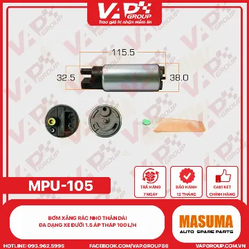 Bơm Xăng RẮC NHỎ THÂN DÀI ĐA DẠNG XE DƯỚI 1.5 ÁP THẤP 100 L/H