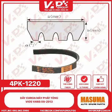 Dây Curoa MÁY PHÁT Tổng Vios YARIS 08-2013