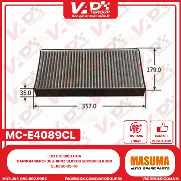 Lọc Gió Điều Hòa CARBON Mercedes-Benz Slk200 Slk280 Slk300 Slk350 05-10