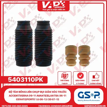 GSP BỘ Tăm bông LIỀN CHỤP BỤI GSP GIẢM XÓC trước Accent/Verna 06-11 Avante/Elantra 06-11 Cerato/Forte 1.6 06-13 I30 07-12 (2chụp+2tămbông)