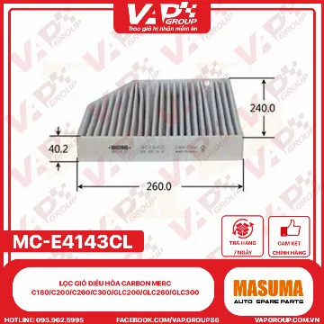 Lọc Gió Điều Hòa CARBON MERC C180/C200/C260/C300/Glc200/Glc260/Glc300