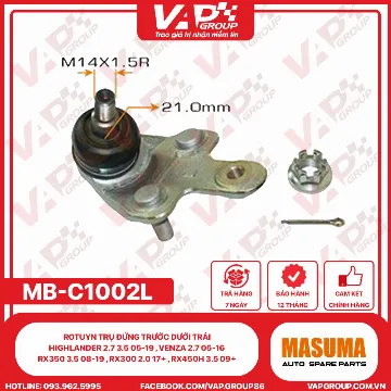 Rotuyn Trụ Đứng Trước Dưới Trái Highlander 2.7 3.5 05-19 , Venza 2.7 05-16 , Rx350 3.5 08-19 , Rx300 2.0 17+ , Rx450H 3.5 09+